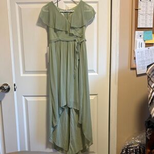 Azazie Sage Green Junior Brides Maids Dress